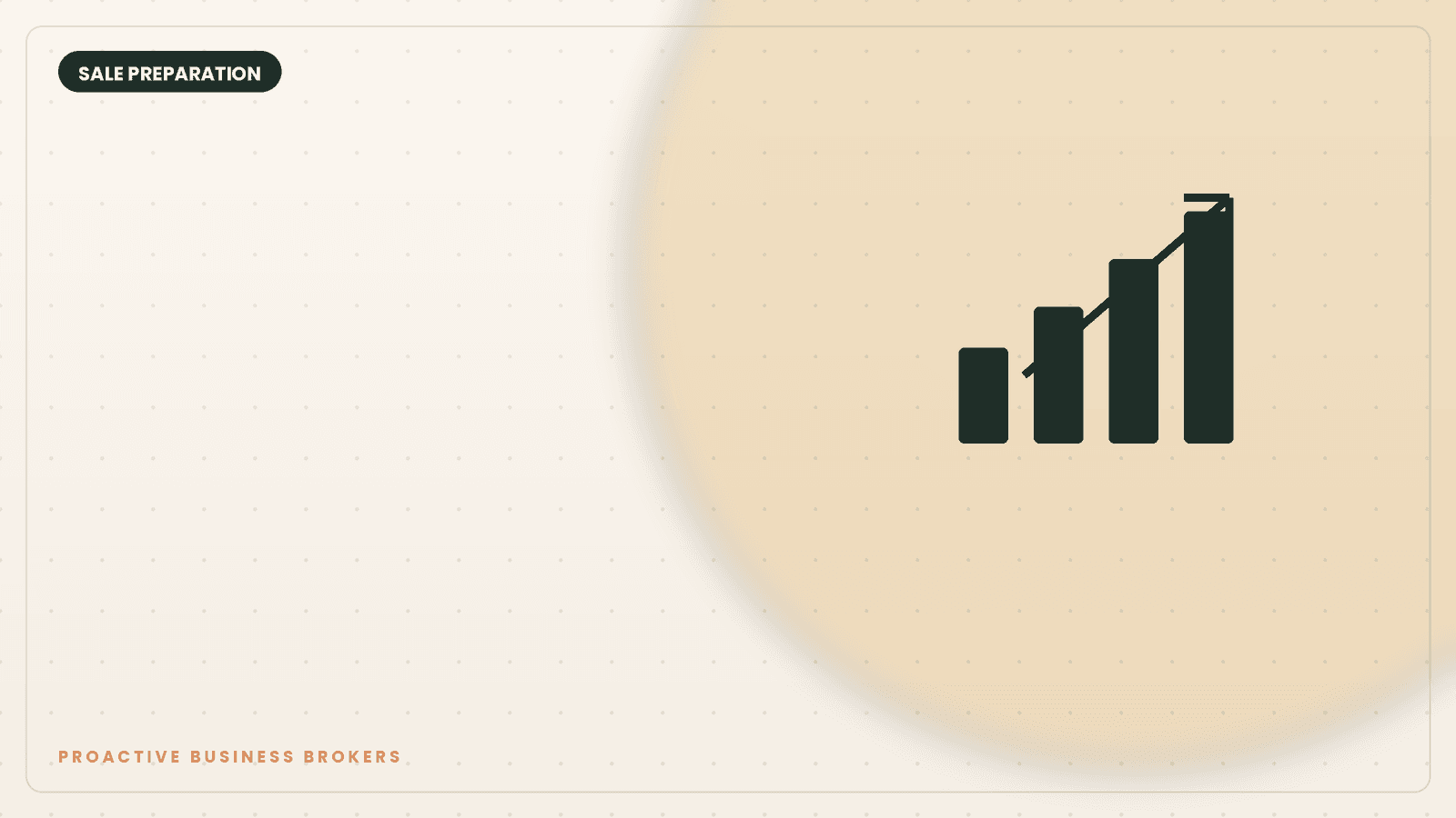 Ascending bar chart icon representing maximising business value before a sale
